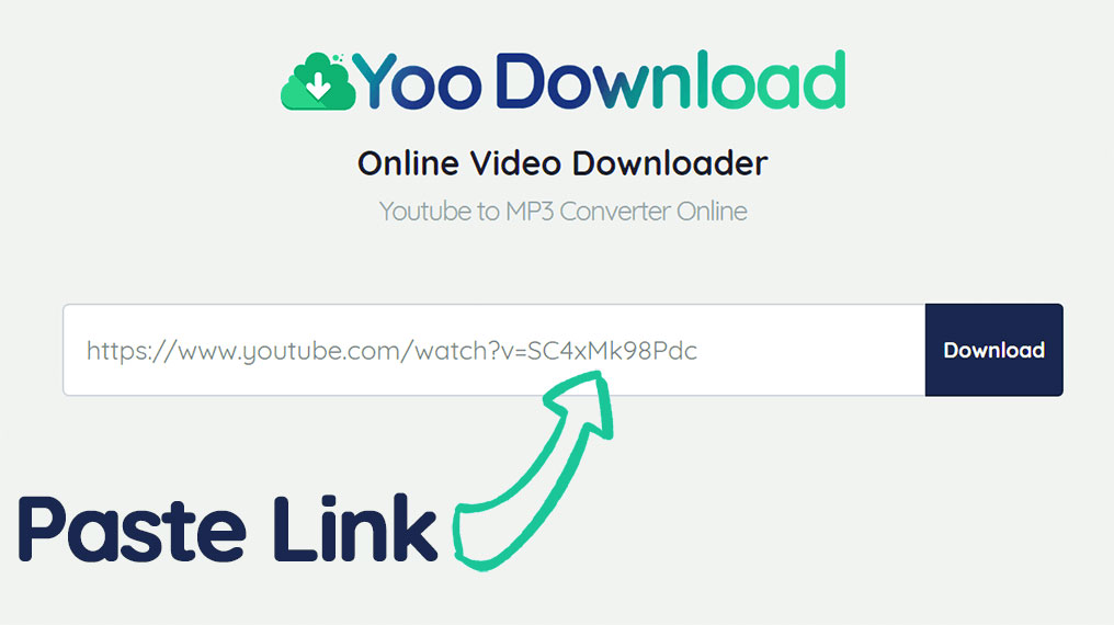 将视频链接粘贴到YooDownload主页上的URL框中，然后单击“下载”